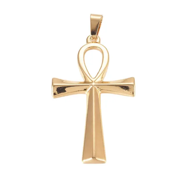 Κρεμαστό Σταυρός Ankh 44.5x25.5x2.5mm Ανοξείδωτο Ατσάλι 304 Golden - 1τεμ