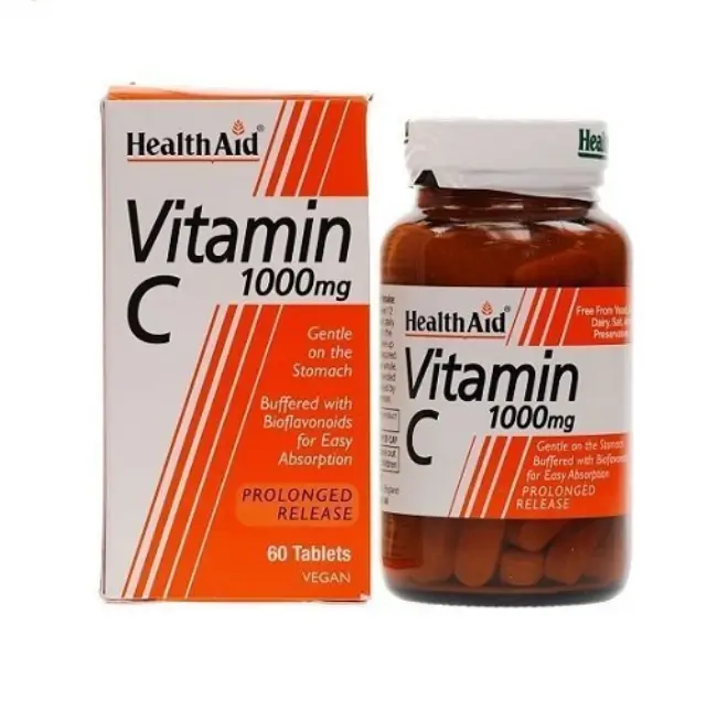 Health Aid | Vitamin C 1000mg Prolonged Release | Συμπλήρωμα Διατροφής Βιταμίνης C | 60 ταμπλέτες