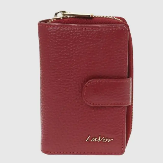 Μικρό Δερμάτινο Γυναικείο Πορτοφόλι με RFID lavor 1-6176 Κόκκινο - ONESIZE