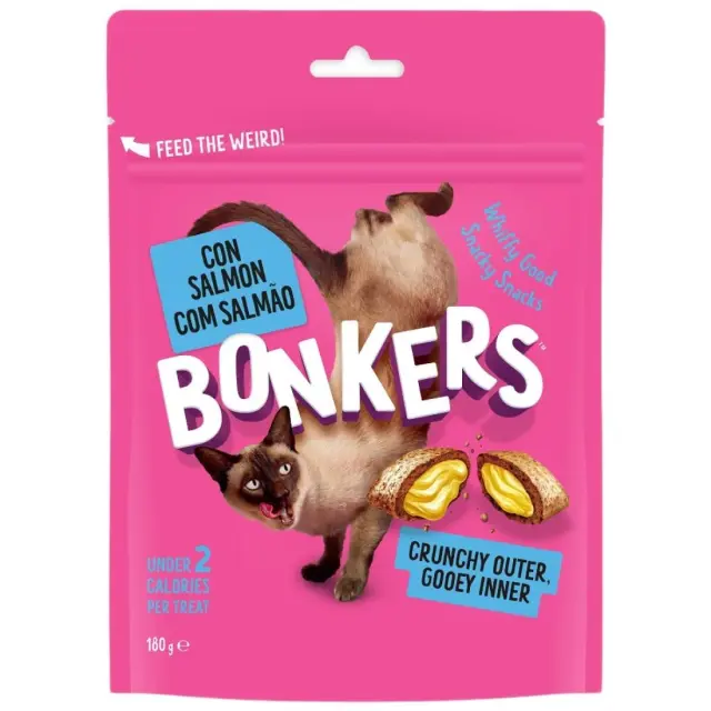 Bonkers Τραγανή Λιχουδιά Σολομός με Κοτόπουλο 180gr Μονόχρωμο