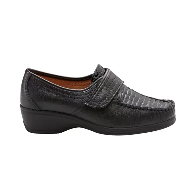 Toscana Μοκασίνια-Loafers Γυναικείο δέρμα/δέρμα λουστρίνι Μαύρο TOS/2357 NERO