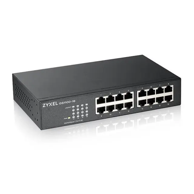 Zyxel Unmanaged Switch GS1100-16-EU0104F 16port Gigabit (GS1100-16-EU0104F)