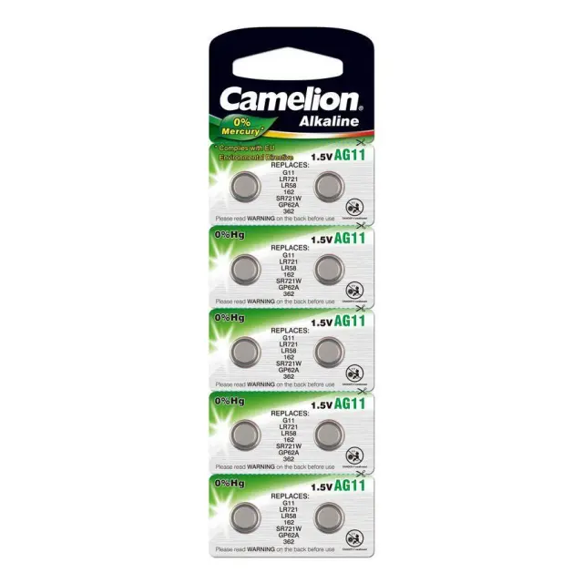 CAMELION AG11 LR58 αλκαλικές μπαταρίες ρολογιών 1.5V 10τμχ