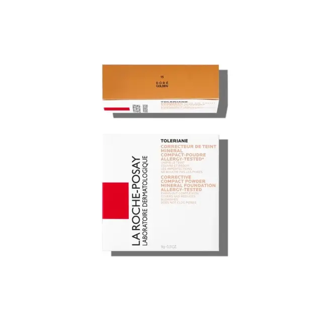 La Roche Posay Toleriane Teint Compact Mineral Spf 25, No 15 Gold, Διορθωτικό Μake-up σε Μορφή Πούδρας, για Ευαίσθητο & Δυσανεκτικό Δέρμα 9,5 gr 2