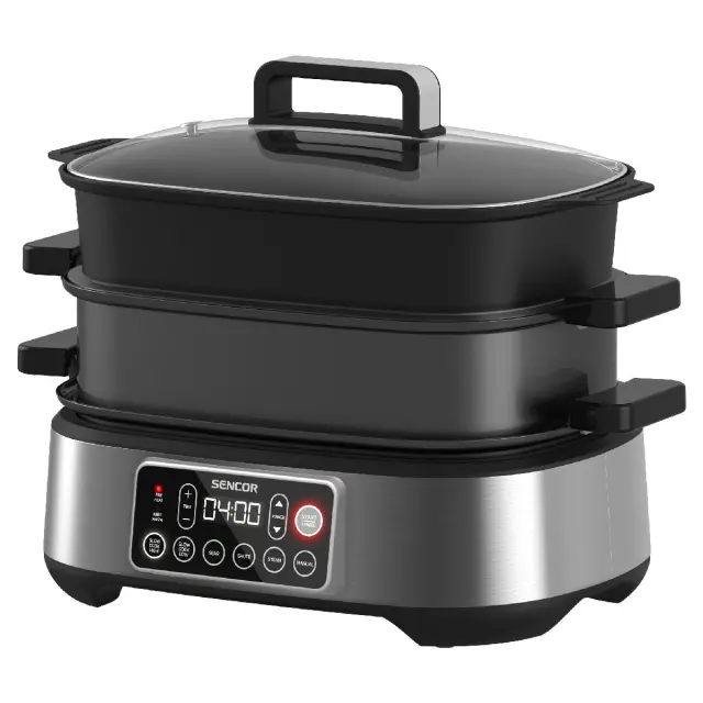 Ηλεκτρική Γάστρα Sencor SPR 6300BK με Grill Rice Cooker και Ατμομάγειρα Χωρητικότητα 6lt