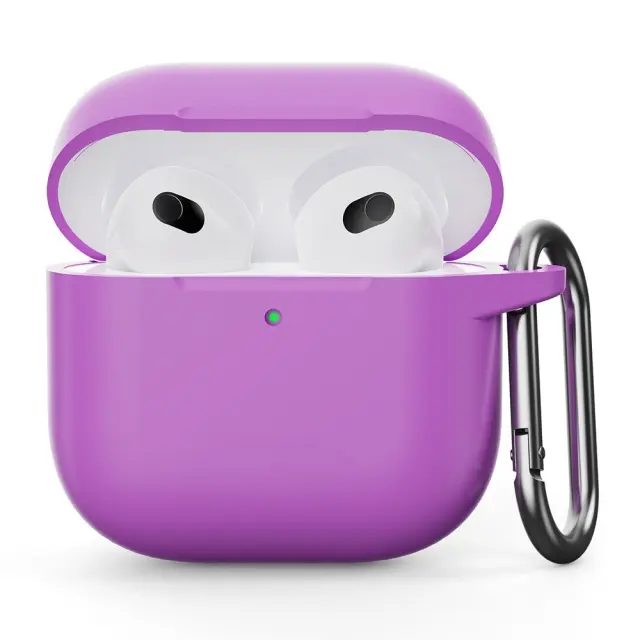Soft Silicone Earphones Case & Hook για Airpods 4/5 - Purple OEM