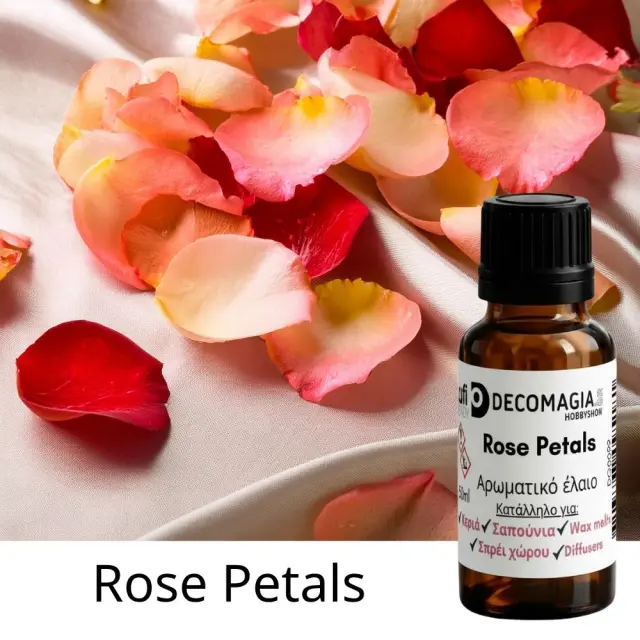 Άρωμα για κερί και σαπούνι 50ml, Rose Petals