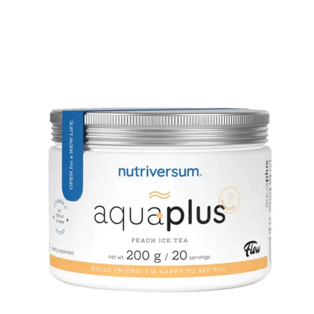 Nutriversum Aqua Plus - FLOW Peach Iced Tea, 200 g