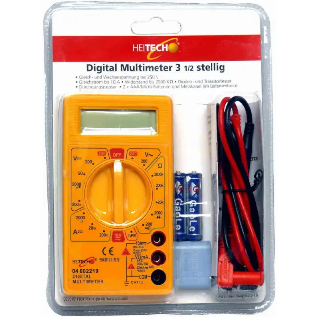 Ψηφιακό Πολύμετρο Με Οθόνη Και Buzzer HEITECH 04002219 2