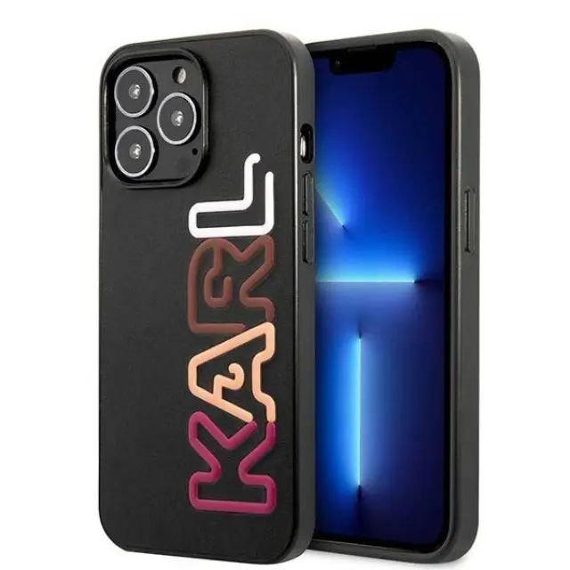 Karl Lagerfeld Multipink Brand Back Cover Πλαστικό Μαύρο (iPhone 13 Pro)