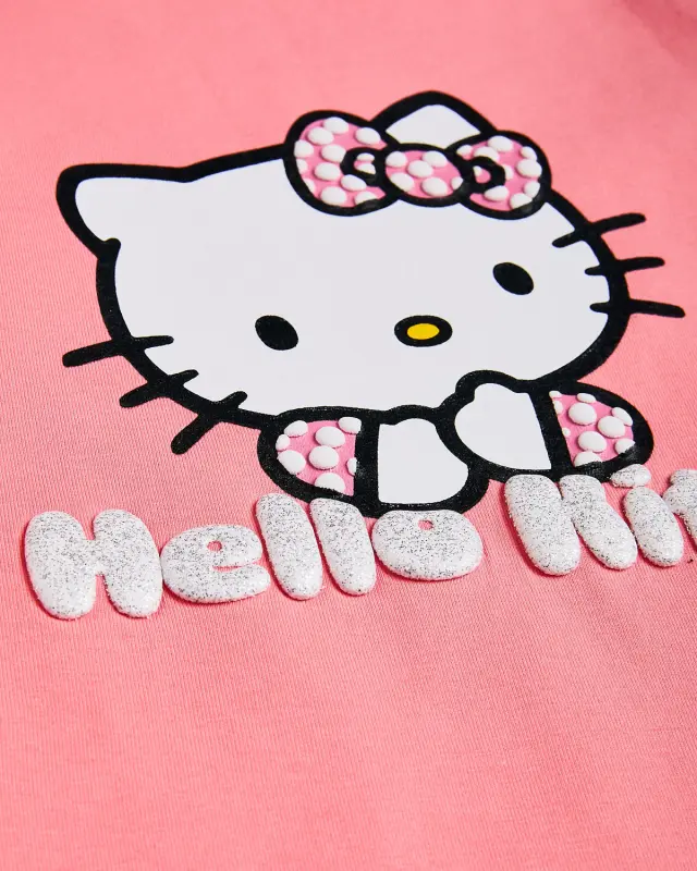 Μπλούζα Hello Kitty με ανάγλυφα γράμματα 3