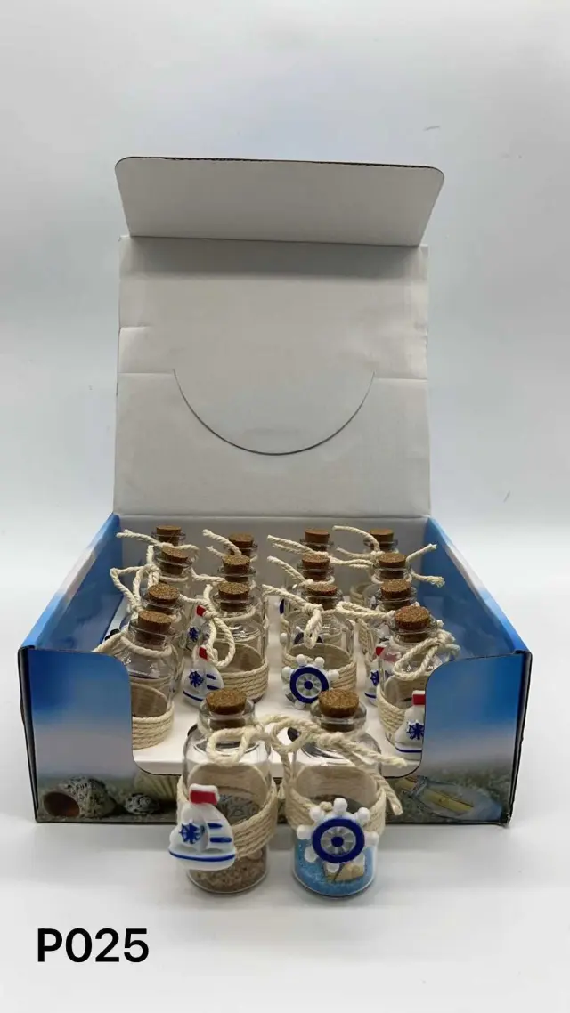 Διακοσμητικό Souvenir - Μπουκαλάκι με κοχύλια - 16pcs - 251728 2