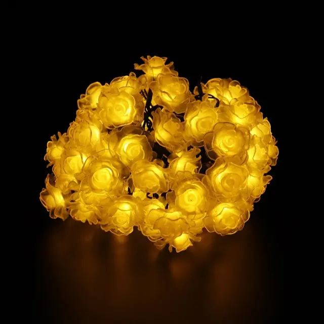 Ηλιακή γιρλάντα φωτισμού LED - Τριαντάφυλλο - 5m+1m - 20D - 152905 - Warm White 2