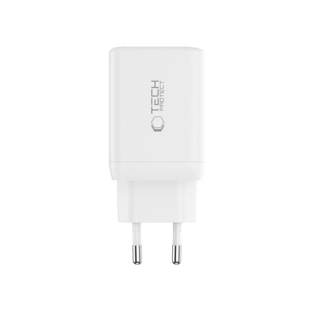 Tech-Protect® Φορτιστής με 2xUSB-C 45W- White 2