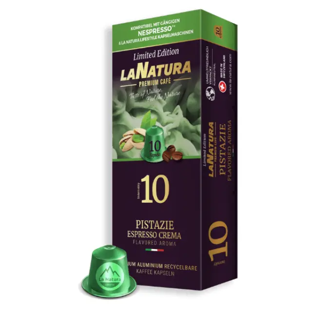 La Natura Espresso Pistachio Aluminium 10 τμχ | Nespresso