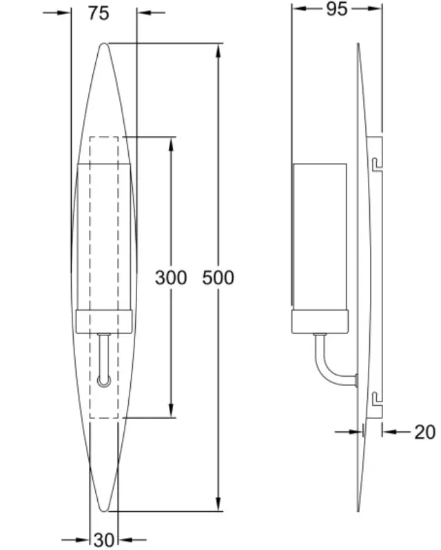 Vanity 2899-21 απλίκα 50cm Σκουριά Σκούρο Καφέ 3