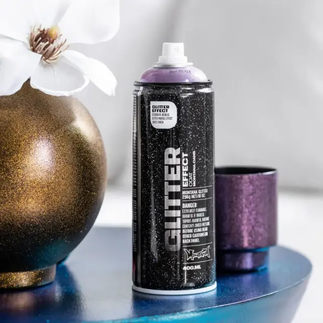 Montana Glitter Spray 400ml Glitter Silver 3