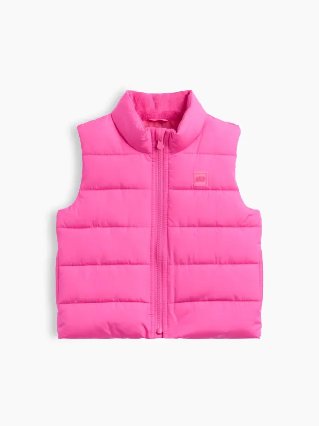 Νηπιακό babyGap Αμάνικο Φουσκωτό Μπουφάν phoebe pink - 3YRS