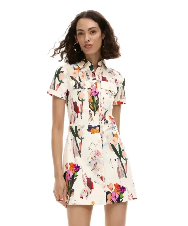 Desigual - Γυναικείο Φόρεμα Fini 26SWVW48-1008 Λευκό - XS 2