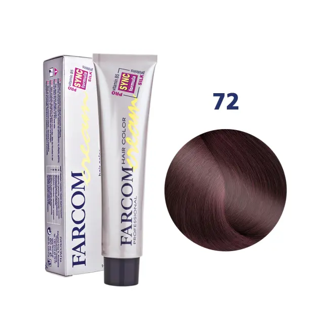 FARCOM Μόνιμη Κρέμα Βαφή 60ml 72 ΜΑΟΝΙ ΚΟΚΚΙΝΟ