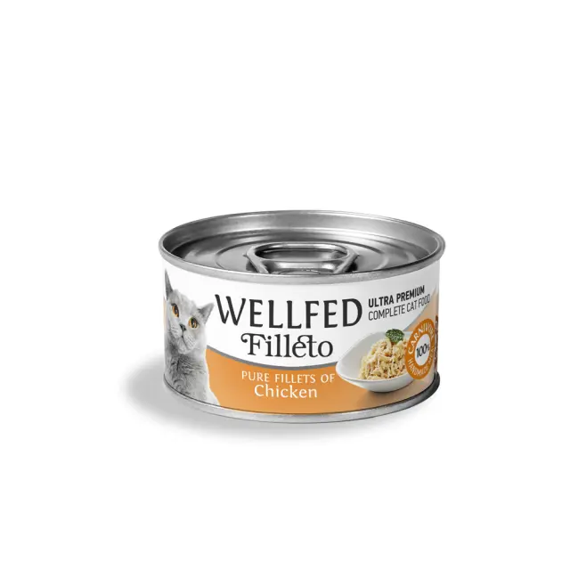 Wellfed Κονσέρβα Γάτας Φιλέτο Αγνού Κοτόπουλου 70gr