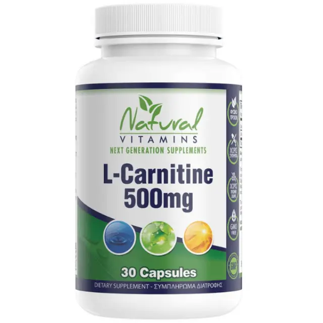 Natural Vitamins L-Carnitine 500mg, 30caps
