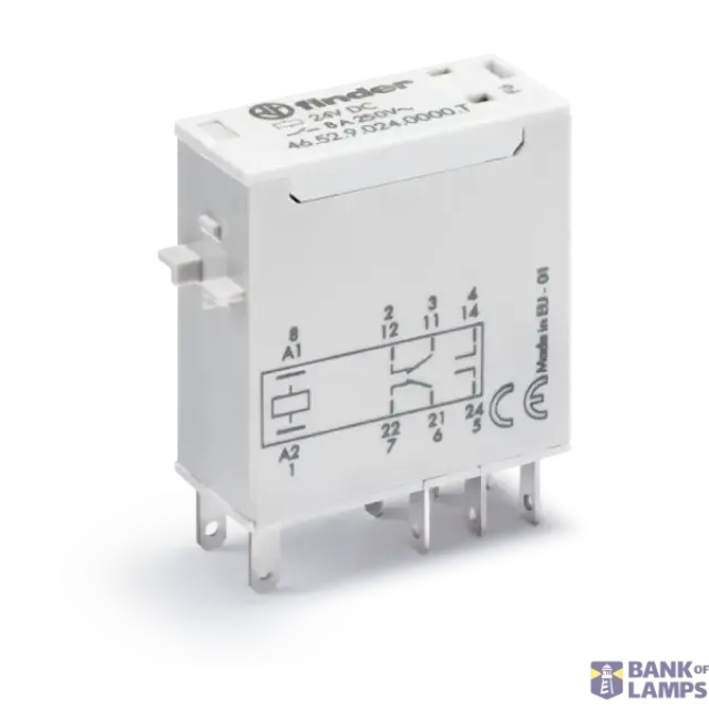 46.52.9.024.5000T Relay Switching current (max.): 8 A 2 change-overs