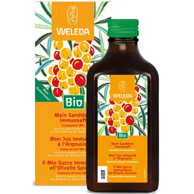 Weleda Sanddorn Immunsaft Αγνός Xυμός Ιπποφαούς με Βιταμίνη C, 200ml