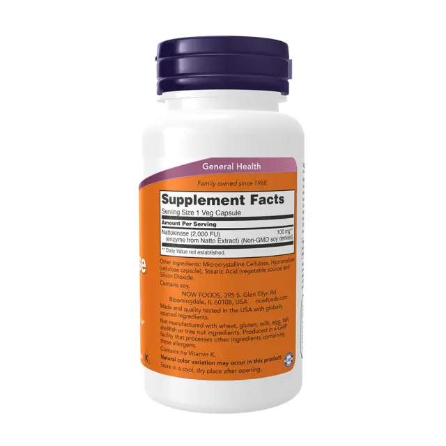 Now Foods Nattokinase 100 mg 120 Veg Capsules 2