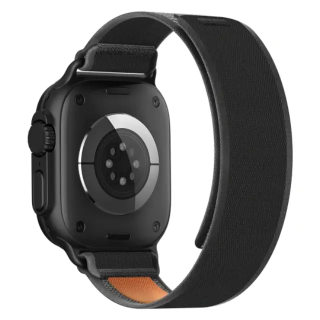 Tech-protect Nylon Elite Apple Watch 8 / 9 / 10 / 11 / 12 / Se / Ultra (44 / 45 / 46 / 49 Mm) Black/orange 3