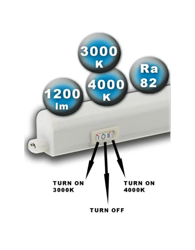ΦΩΤΙΣΤΙΚΟ LED Τ5 14W 117CM CCT TUNABLE 3000/4000K 230V 1260 lm ΜΕ ΚΑΛΩΔΙΟ 1Μ ΚΑΙ ΔΙΑΚΟΠΤΗ UNIVERSE