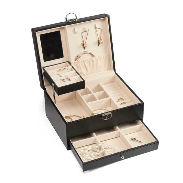 Gillian Jone- Large classic jewelry bo- Blac- Larg- Home and Kitchen