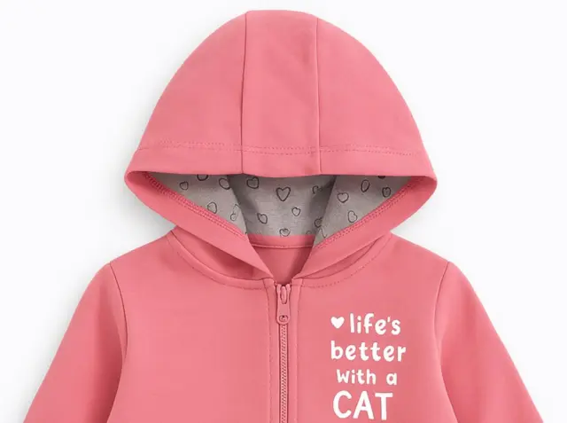 Ζακέτα με Κουκούλα Better with a Cat Venere Pink 8020618 - 12 M (80cm) 2