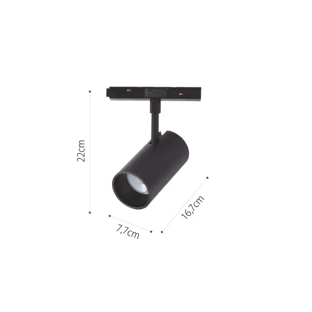 InLight Σποτ μαγνητικής ράγας LED 35W 4000K σε μαύρη απόχρωση D:22cmX16,7cm (T05602-BL) 2