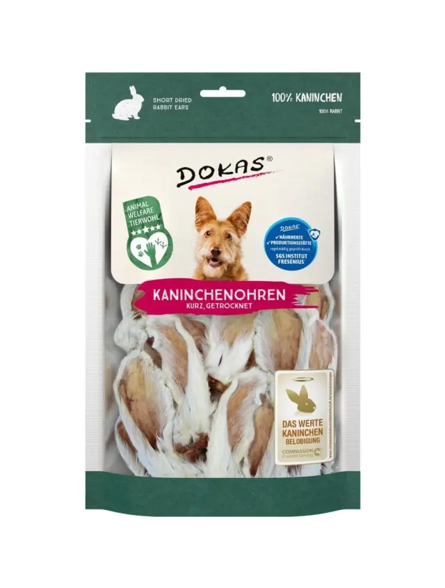 Dokas - Dried rabbit ears - 100gr - Pet Supplies