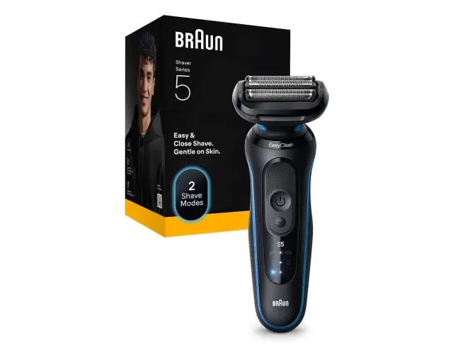 Επαναφορτιζόμενη Ξυριστική Μηχανή Braun Series 5 52-B1000s με μια κεφαλή, 3 λεπίδες, 100% αδιάβροχη52-B1000s