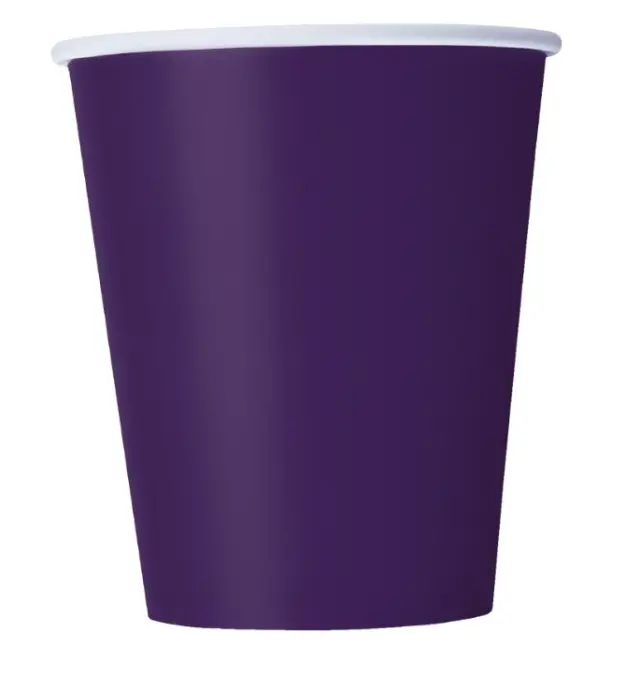 Ποτήρια Χάρτινα 266ml Μωβ /8 τεμ - Deep Purple