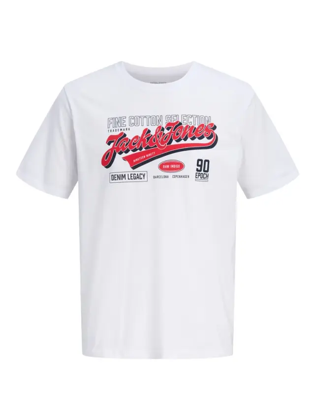 JJELOGO TEE SS O-NECK 2 COL AW26 SN - White