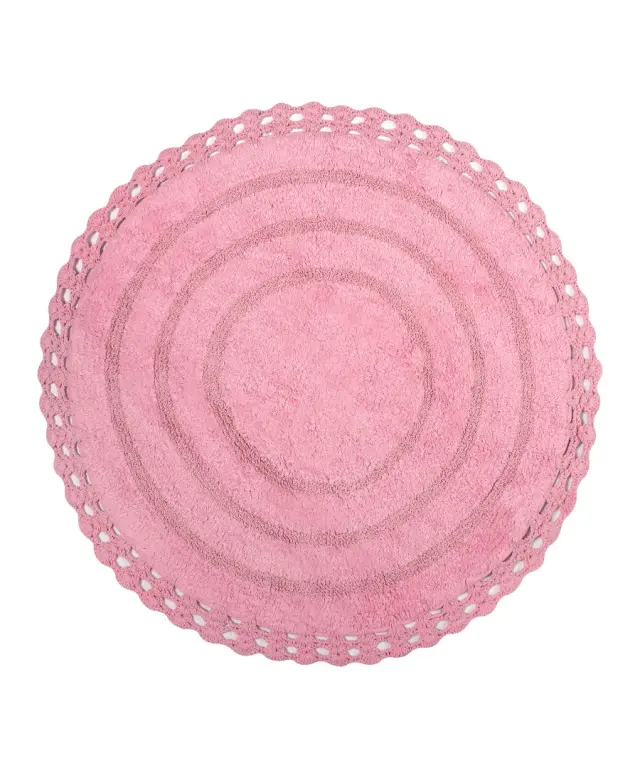 Πατάκι στρογγυλό ( 70cm ) ρόζ - -