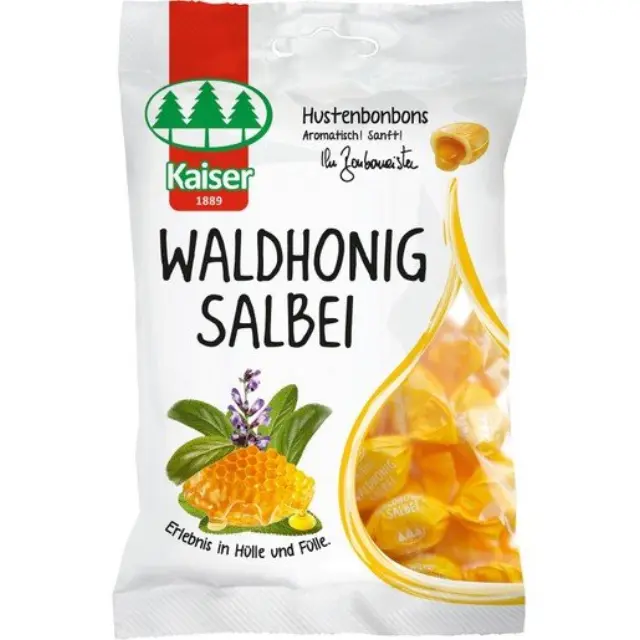 Kaiser Waldhonig Salbei Καραμέλες με Φασκόμηλο & Γέμιση Από Μέλι του Δάσους 75gr 2