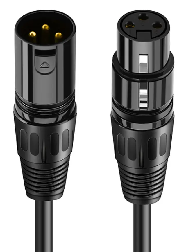 CABLETIME καλώδιο μικροφώνου XLR AV350, 3P, M/F, 24AWG, 20m, μαύρο 2