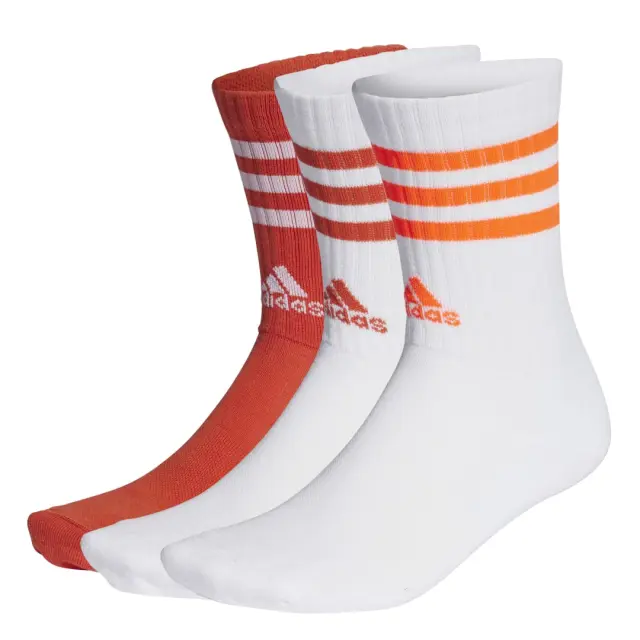 ADIDAS 3-STRIPES CUSHIONED CREW SOCKS - 46-48