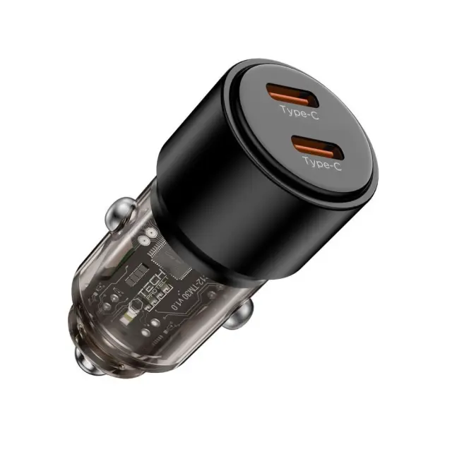 Tech-Protect® CC03 Φοριστής Αυτοκινήτου με 2xUSB-C 100W- Black