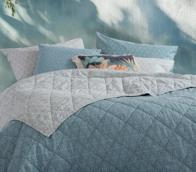 ΚΟΥΒΕΡΛΙ ΥΠΕΡΔΙΠΛΟ SORENTO BLUE 230X240 NEF-NEF HOMEWARE BLUE