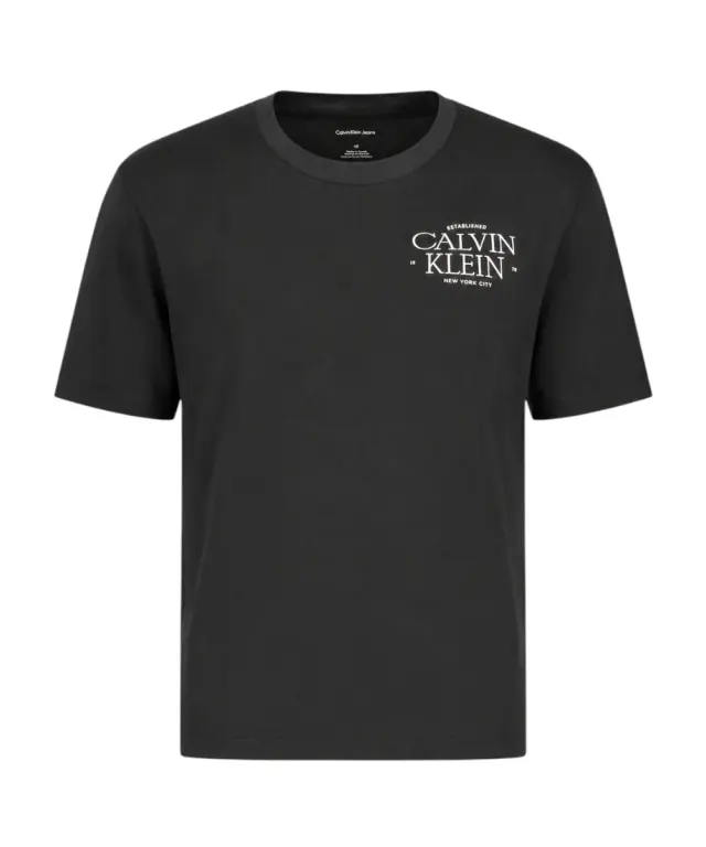 Calvin Klein - Γυναικείο T-Shirt Classic Left Chest Graphic LV047G836G-UB1 Μαύρο - XS