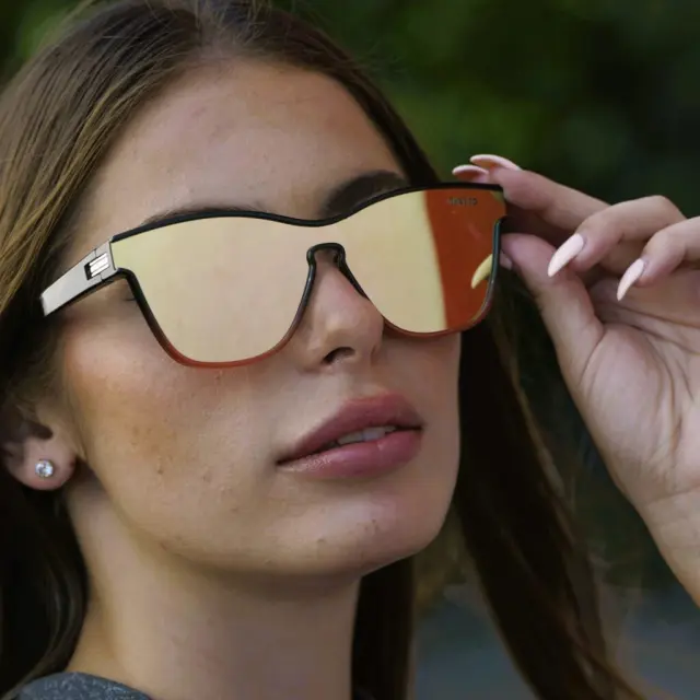 Ghetto Cat Eye Sunglasses BlackRed Frame For Women 2