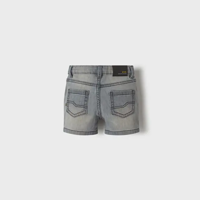 Baby 6 μηνών έως 4 ετών Βερμούδα τζιν μαλακό denim γκρι ανοιχτό 3