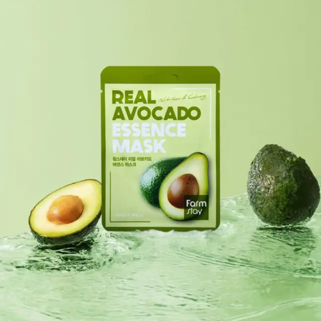 FarmStay Real Avocado Sheet Essence Mask, Υφασμάτινη Μάσκα Προσώπου με Εκχύλισμα Αβοκάντο 23ml 3