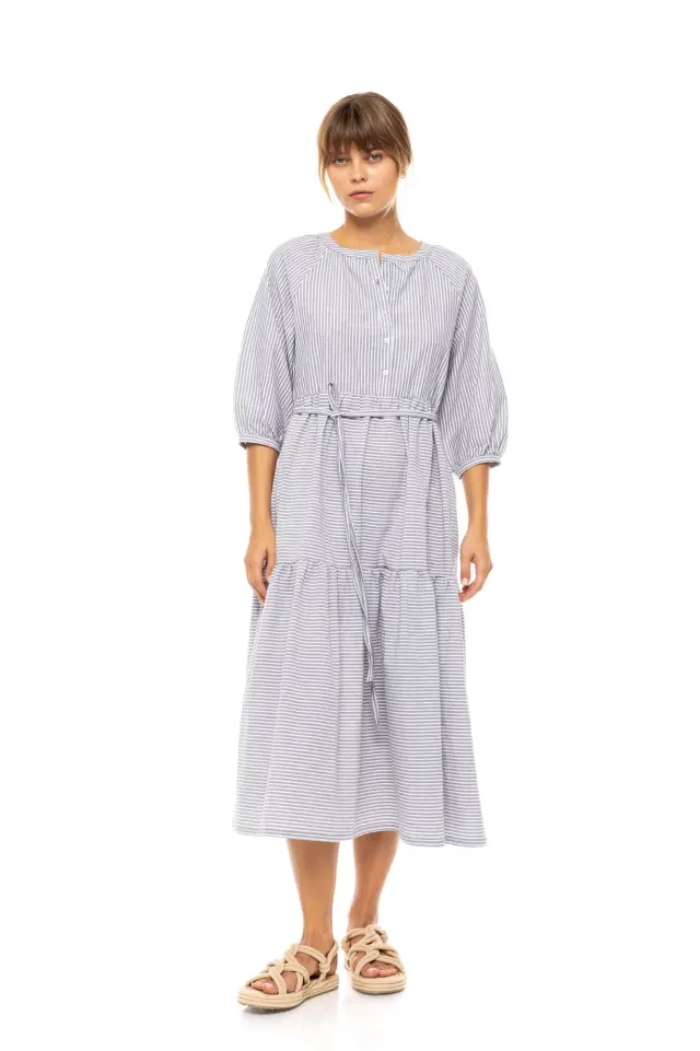 Beachwear Denim Stripe B641 Type Pink Label