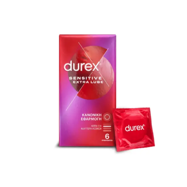 DUREX Προφυλακτικά Πολύ Λεπτά Sensitive Κανονική Εφαρμογή 6 τεμάχια